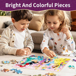 Kids Puzzle Ages 3-8, 60 Piece Jigsaw Puzzles in Metal Box, Educational Learning Toys for Boys and Girls, Premium Puzzle Games