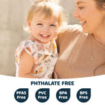 Tiny Twinkle Mess Proof Baby Bib - Waterproof Baby Apron - Machine Washable - PVC, BPA, & Phthalate Free - Great Travel Bib for Baby Eating - Baby Food Bibs (Flutter,Large 2-4 Years)