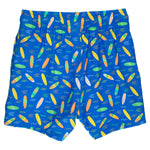 RUGGEDBUTTS Boys UPF50+ Stretch Swim Trunks - Neon Surfs Up, 3-6m