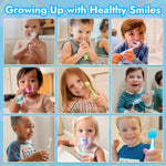 Papablic Toddler Sonic Electric Kids Toothbrush for Ages 1-3 Years, Baby Electric Toothbrush with Cute Penguin Cover and Smart LED Timer, 2 Brush Heads (Pippin)