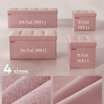 SONGMICS Mazie Collection - Storage Ottoman Bench, Foldable Foot Rest, 15 x 43 x 15 Inches, End of Bed Bench, Storage Chest, Load 660 lb, Living Room, Bedroom, Entryway, Jelly Pink ULSF277R01