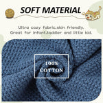 Peecabe Toddler Baby Girl Boy Cable Knit Sweater Cotton Infant Pullover Crewneck Long Sleeve Sweatshirt Fall Winter (Haze Blue, 2T)