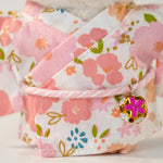 17cm Doll Clothes,Outfit Accessories Kimono Set for 6.7inch Dolls Girls, Kawaii Chic Designer Style Flower Hairbow+Pink Clothing Pajamas+Cute Halloween Mask(NO Doll)