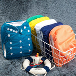 ALVABABY 6 Pack Cloth Diaper with 12 Inserts One Size Adjustable Washable Reusable Diaper Cover for Baby Girls and Boys