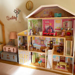 KidKraft Majestic Mansion Wooden Dollhouse with 34-Piece Accessories, Working Elevator and Garage, Gift for Ages 3+