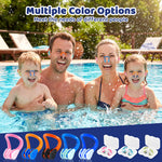 18 Packs Swimming Nose Clip Ear Plugs,Reusable Silicone Nose Plugs with Ear Plugs for Adults and Kids, Multi-Layer Waterproofing,Multi-Color,for Pool,Diving,with Storage Box
