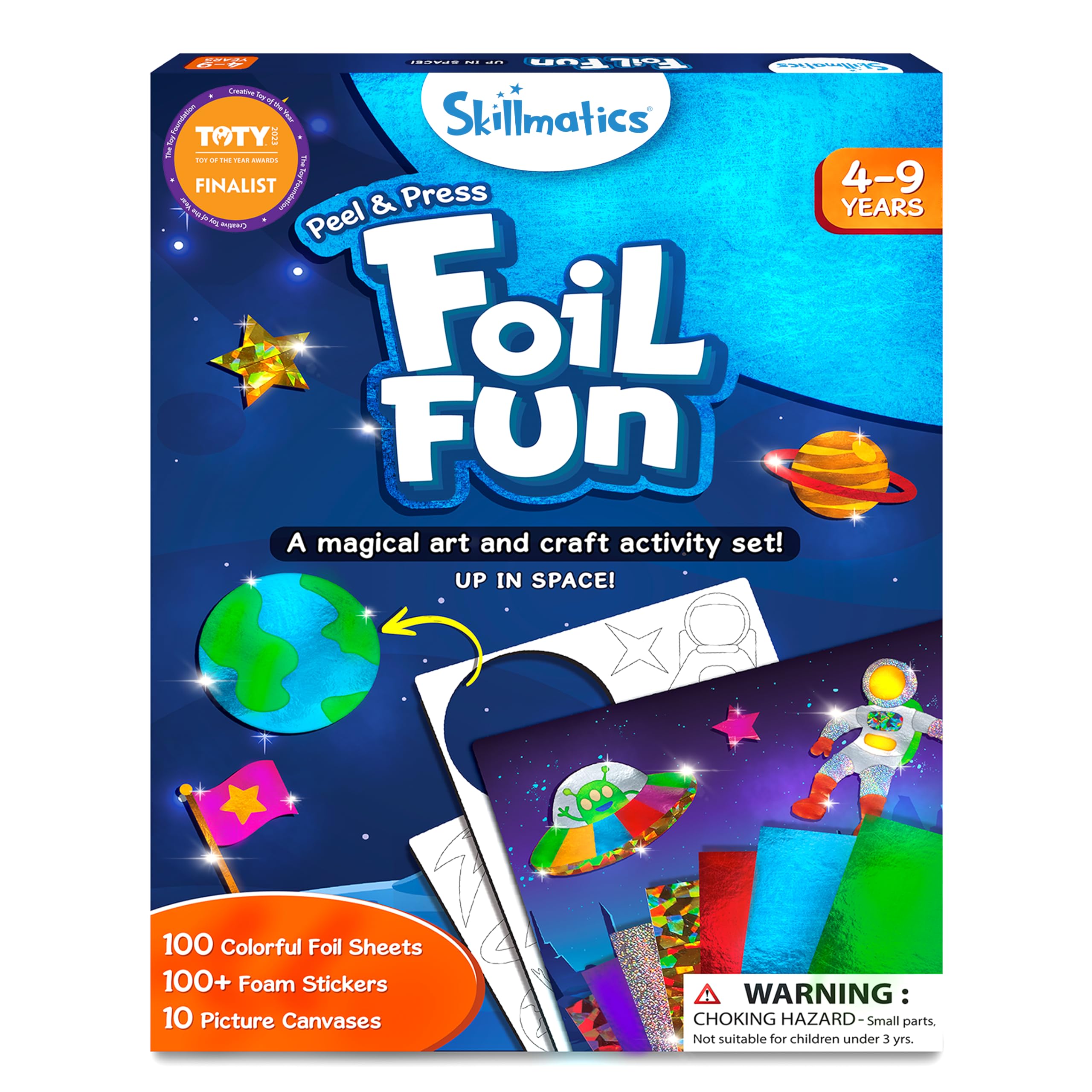 Skillmatics Art & Craft Activity - Foil Fun Animals, No Mess Art for Kids, Travel Toys, Craft Kits, DIY Creative Activity, Gifts for Boys & Girls Ages 4, 5, 6, 7, 8, 9