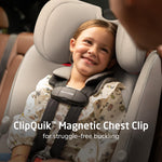 Maxi-Cosi Pria Max 3-in-1 Convertible Car Seat, Infant to Toddler Car Seat, ClipQuick Magnetic Chest Clip, Quick-Install Latch, Machine-Washable Cover, 5-100 lbs, Oyster Shell