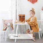 Delta Children Homestead Kids Table & 2 Chairs Set - Ideal for Arts & Crafts, Greenguard Gold Certified, Grey