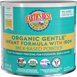 Earth's Best Organic Gentle Infant Formula for Babies 0-12 Months, Milk-Based Powder Formula with Iron, Omega-3 DHA, and Omega-6 ARA, 21 Ounce Container