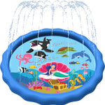 SplashEZ Non Slip Splash Pad for Kids & Dogs, 69’’ Extra Large Splash Pad Sprinkler for Kids, Dog Water Summer Toys - Great Outdoor Toys for Toddlers 1-3 & Children Ages 4-8, Baby Pool for Backyard