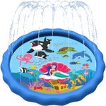 SplashEZ Non Slip Splash Pad for Kids & Dogs, 69’’ Extra Large Splash Pad Sprinkler for Kids, Dog Water Summer Toys - Great Outdoor Toys for Toddlers 1-3 & Children Ages 4-8, Baby Pool for Backyard