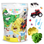 Creativity for Kids Sensory Pack: Farm, Sensory Toys for Toddlers, Pretend Play Farm Animals for Kids, Toddler Travel Toys & Spring Crafts (Ages 3+)