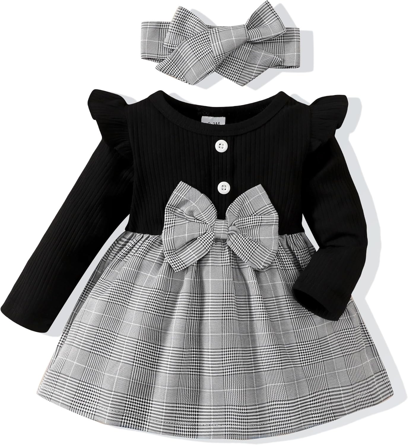 Baby Girl Dress Infant Clothes Newborn Fall Winter Outfits Plaid Dresses Cute Birthday Gifts Holiday Princess Dress for Girls