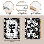 LIANGW Funny Cat Journal Notebook for Teen Girls & Women, Funny Gifts for People Who Love Cats, Cat Lover Gifts for Women Men, Cute Notebooks for School Supplies, cat notepad 5.5x8.3 Inch