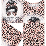 PATPAT Girls Shirts Size 10-11 Leopard Print Graphic Tees, Cheetah Print Outfit, Crew Neck Short Sleeve Cheetah Tops Summer Clothes Cute Summer Outfits Preppy Tops
