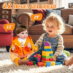 Aori Lifelike Reborn Baby Dolls - 22 Inch Realistic Baby Girl - Soft Weighted Body Doll with Fox Outfit Newborn Baby Doll for Girls 3+, Collectors, Role Play | Real Life Baby Doll Gift Set
