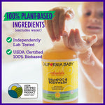 California Baby Calendula Baby Shampoo + Baby Wash | 100% Plant-Based | Soothing Lavender Body Wash For Sensitive Skin | Hypoallergenic | 562mL / 19oz