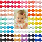 CÉLLOT Baby Hair Clips 50PCS Baby Girls Fully Lined Baby Bows Hair Pins Tiny 2" Hair Bows Alligator Clips for Baby Girls Infants Toddlers in Pairs