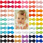 CÉLLOT Baby Hair Clips 50 Pieces 25 Colors in Pairs Baby Girls Fully Lined Bows Hair Pins Tiny 2" Hair Bows Alligator Clips for Girls Infants Toddlers