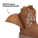 Ahannie Toddler Cowboy Boots Boys Girls Western Boots with Hook Loop