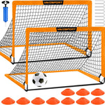 Kids Soccer Goals for Backyard Set - 2 of 4' x 3' Portable Soccer Goal Training Equipment, Pop Up Toddler Soccer Net with Soccer Ball, Soccer Set for Kids and Youth Outdoor Games, Sports, Play