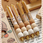 MOZXIRZ 4 Pcs Cute Retractable Capybara Gel Pens Soft Grip 0.5mm Black Ink Aesthetic Kawaii Office School Pens Supplies for Girls Boys Women Men