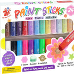 TBC The Best Crafts Paint Sticks,12 Classic Colors, Washable, Non-toxic, Tempera Paint Sticks for Kids and Students