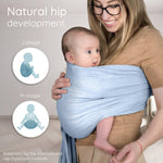 Ring Sling Baby Carrier - USA Lab Tested, 100% Natural Cotton Muslin, Breathable & Ergonomic Ring Sling Dark Blue