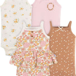 Gerber Baby Girls Multi-Pack Sleeveless Onesies Bodysuit