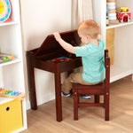 Melissa & Doug Wooden Lift-Top Desk & Chair - Espresso