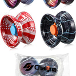 4 Pieces Yoyo Alloy Responsive Ball, Metal Yoyo String Trick Ball for Beginners, Boys, Adults Players Auto Return Technology Ball(Multi Style)