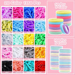 Hair Accessories for Girl, 1543 Pcs Elastic Hair Rubber Bands Set 20 Colors Elastic Hair Ties with Organizer Box Cotton Baby Hair Ties, Hair Tail Tools, Rat Tail Comb, Butterfly Hair Clips