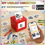 AI Mini Sticker Printer Toy for Kids - Interactive Voice Controlled Portable Thermal Inkless Sticker Maker Machine for DIY Arts and Crafts, 3 4 5 6 7 8 9 10 11 12 Year old Kid Christmas Birthday Gifts
