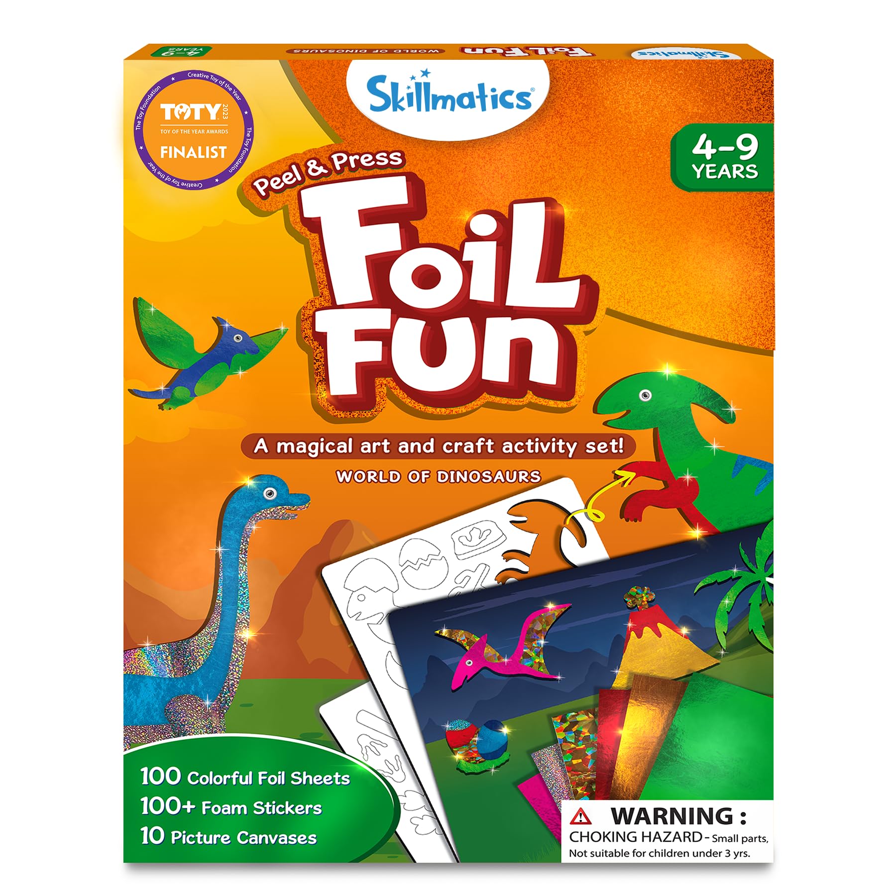 Skillmatics Art & Craft Activity - Foil Fun Animals, No Mess Art for Kids, Travel Toys, Craft Kits, DIY Creative Activity, Gifts for Boys & Girls Ages 4, 5, 6, 7, 8, 9
