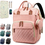 Diaper Bag Backpack Baby Bag, Baby Girl Boy Diaper Bag for Dad Mom with Pad, 16 Pockets, Pacifier Case, Large Diaper Bags Unisex for Travel (Colorful)