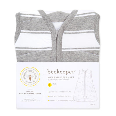 Burt's Bees Baby Beekeeper Wearable Blanket Winter, Organic Cotton Swaddle 0.5 or 1.5 TOG, Baby Infant Wearable Blanket & Essentials Shower Gift