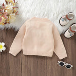 Toddler Baby Girl Sweater Floral Cardigan Knit Long Sleeve Coat Cute Fall Winter Outfits Clothes Infant Newborn (Apricot, 6-9 Months)
