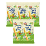Two packages of Earth's Best Organic Crunchy Sticks on a white background