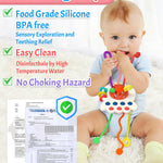 Yetonamr Baby Sensory Montessori Toys for 6-12-18 Months, Silicone Teething Toys, Toddler Easter Basket Stuffers Birthday Gift Travel Toy for 1 2 Year Old Boy Girl Infant 8 9 10 Months Old