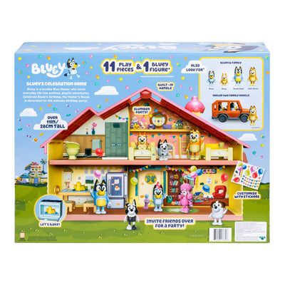 Bluey Celebration Home, Help Celebrate Birthday, with 11 Play Pieces of Removable Furniture and Accessories, Plus 1 Exclusive 2.5 Inch Figure