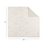 Babyletto 100% Organic Cotton Quilt, GOTS-Certified, 3-Layers of Ultra-Soft and Breathable Muslin - Oat Stripe