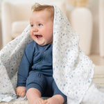 aden + anais Essentials Swaddle Blanket, Muslin Blankets for Girls & Boys, Baby Receiving Swaddles, Newborn Gifts, Infant Shower Items, 2 Pack, Harmony