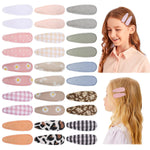 choicbaby 24pcs Toddler Hair Clips Small Knitted Snap Hair Clips Non Slip Wrapped Butterfly Hair Barrettes Accessories for Toddler Baby Girl Infant Kids