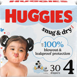 Huggies Size 1 Diapers, Snug & Dry Newborn Diapers, Size 1 (8-14 lbs), 128 Count, Packaging May Vary