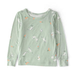 Carter's Neutral PurelySoft Long-Sleeve 2-Piece Pajamas, Green Bunny, 3T