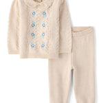 Gymboree,Baby Girls,and Newborn Long Sleeve Sweater and Pants 2-Piece Outfit Set,H/T Vanilla,3 Months,6 Months
