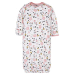 Gerber Unisex Baby Boy and Girls 4-Pack Sleeper Gown Bear Pink Preemie