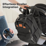 KeaBabies Diaper Bag Backpack - Large Baby Diaper Bag with Changing Pad, Baby Boy, Girl, Travel Backpack for Mom and Dad, Waterproof, Multi Function Durable (Charcoal)