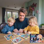 Cartoon Wooden Puzzles for Kids 3+ Year Old,24 Pcs Jigsaw Puzzles for Toddlers Activities, Preschool Educational Brain Teaser Boards for Boys and Girls 3 4 5 6 Years Old Birthday Gifts 5.9X8.8 Inch